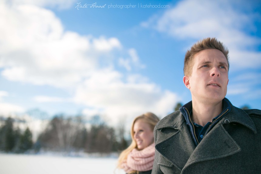 Winter Engagement Photos Muskoka