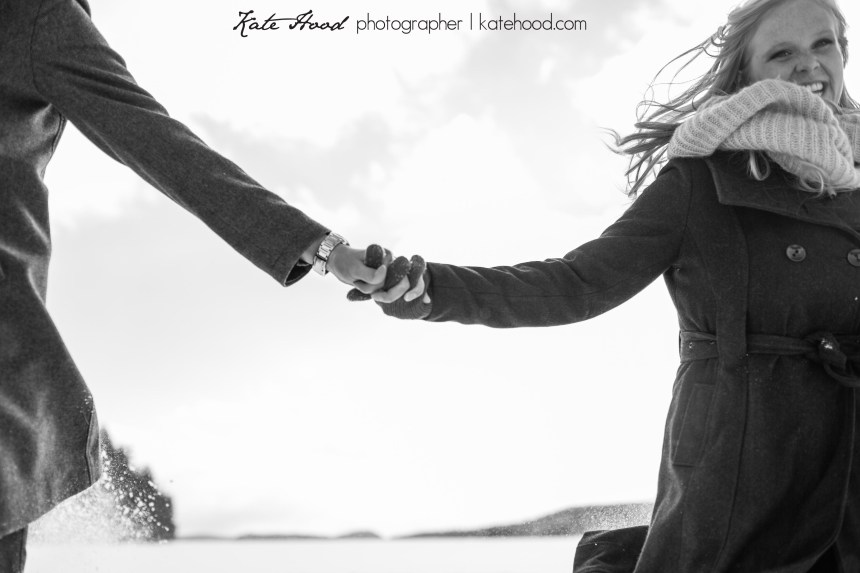 Winter Engagement Photos Muskoka