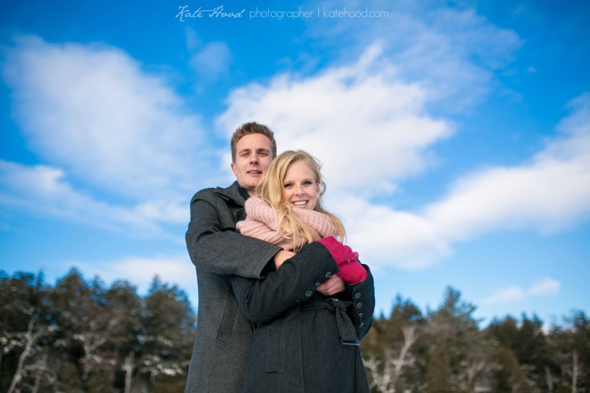 Winter Engagement Photos Muskoka