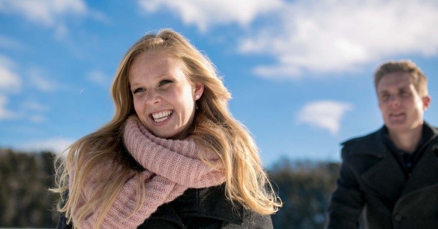 Winter Engagement Photos Muskoka