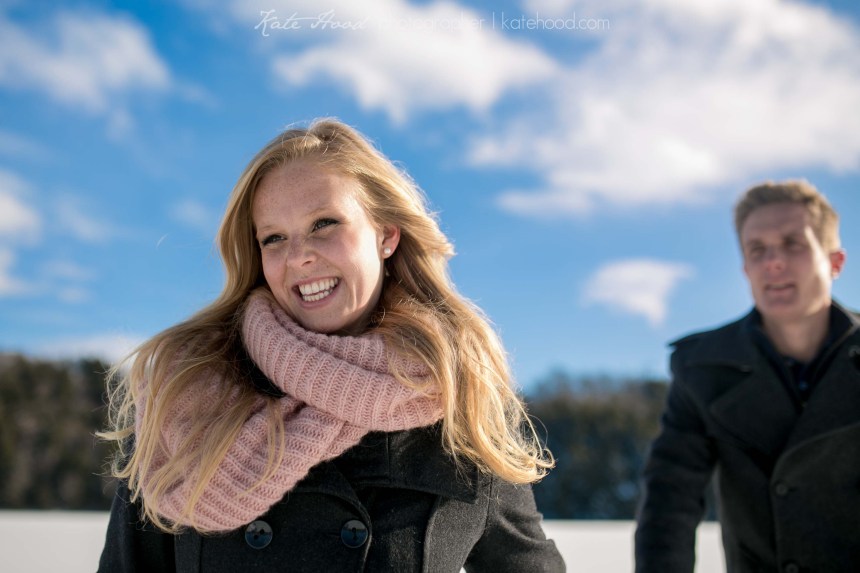 Winter Engagement Photos Muskoka