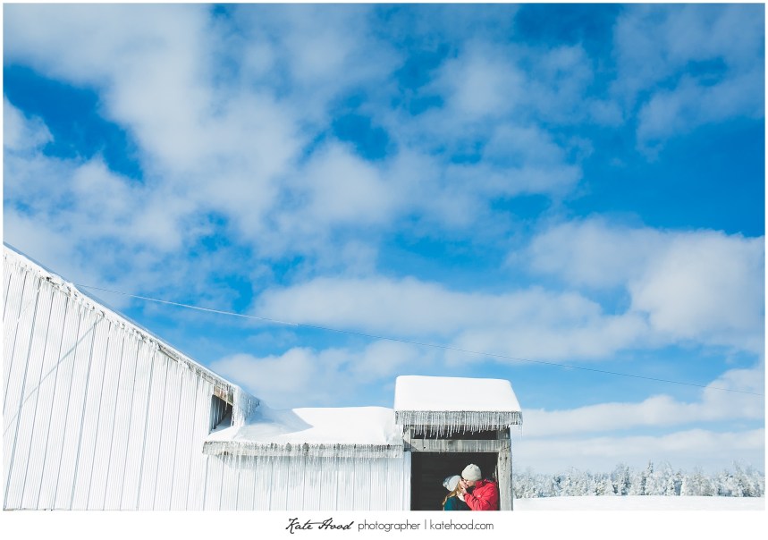 Barn Winter Engagement Photography