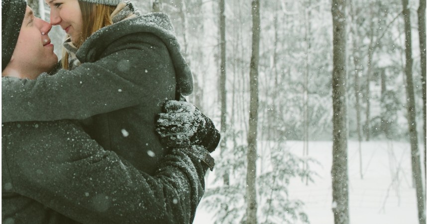 Muskoka Winter Engagement Photos
