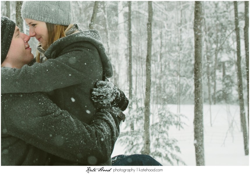 Muskoka Winter Engagement Photos