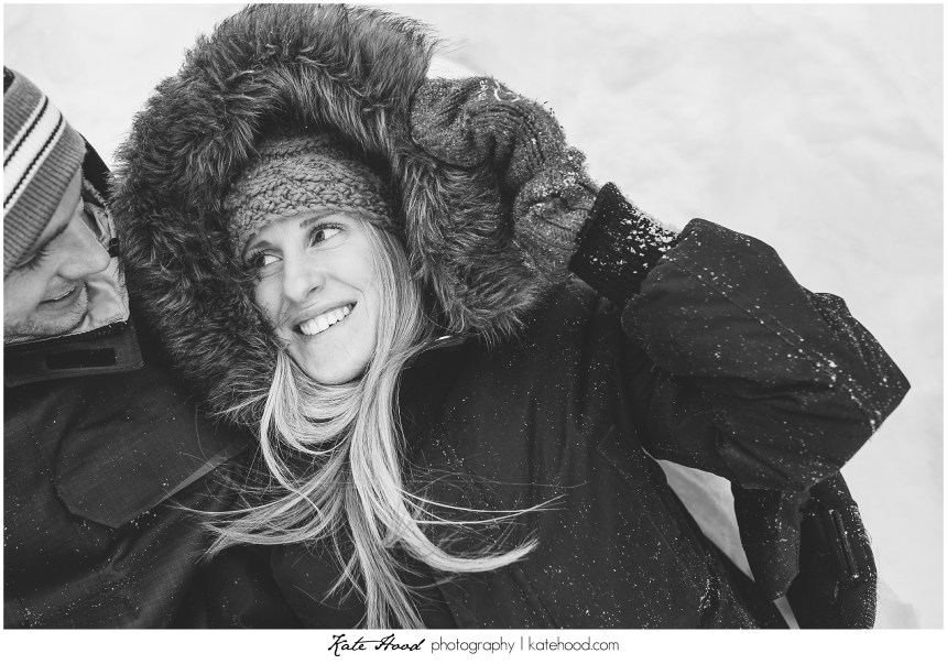 Huntsville Ontario Winter Engagement Photos